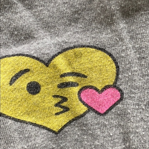Flowers by Zoe Heart Emoji Zip-up Hoodie - Picture 2 of 4